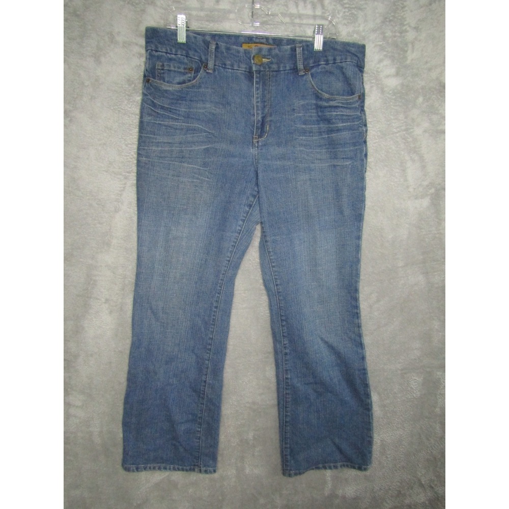 Seven7 Premium Denim Jeans Women Blue Wash Bootcut Size 14